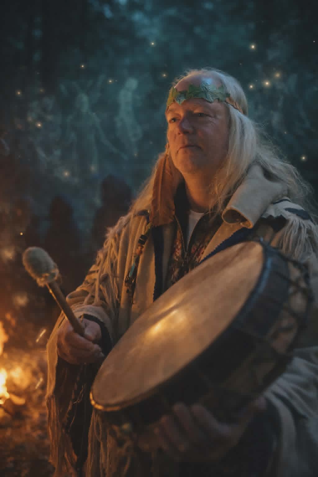 Ritualfoto: Matthias im Gewand – Feenmesse